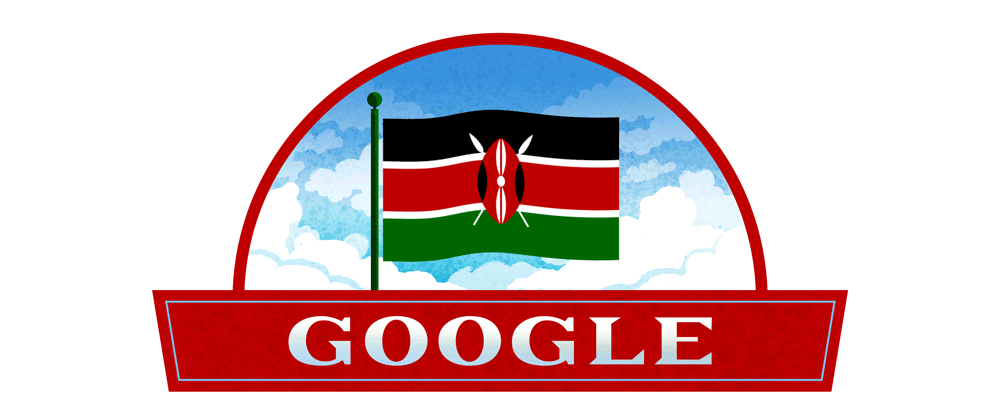 谷歌涂鸦肯尼亚国旗